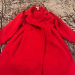Girl’s red pea coat size 10